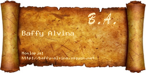 Baffy Alvina névjegykártya